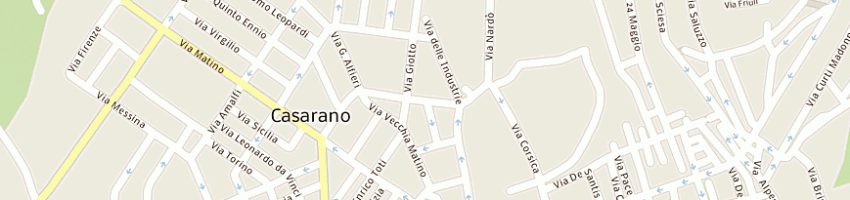 Mappa della impresa farmacia casciaro dr claudio a CASARANO