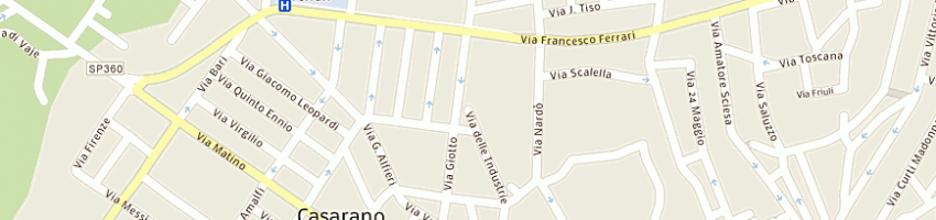 Mappa della impresa pefranflex srl a CASARANO