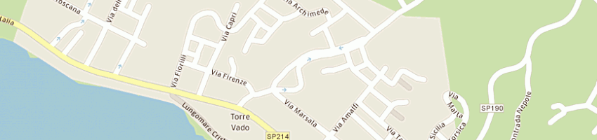 Mappa della impresa hotel la collinetta a MORCIANO DI LEUCA
