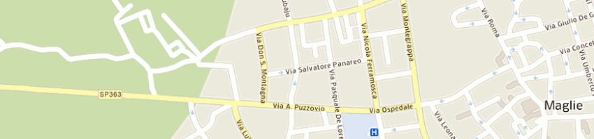 Mappa della impresa maglio arte dolciaria srl a MAGLIE