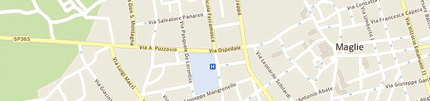 Mappa della impresa bar santos a MAGLIE