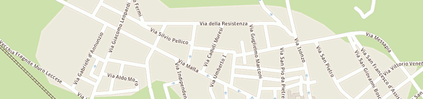 Mappa della impresa albergo la saionara a MURO LECCESE