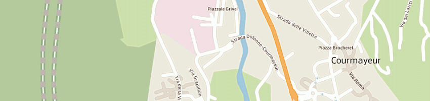 Mappa della impresa hotel de la telecabine a COURMAYEUR