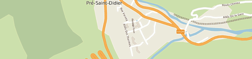 Mappa della impresa albergo plassier a PRE SAINT DIDIER