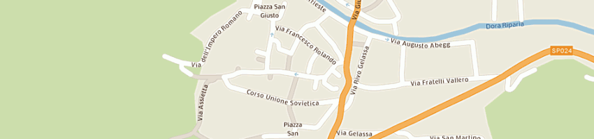 Mappa della impresa ministero grazia e giustizia-dipartto ammin penitenziaria a SUSA