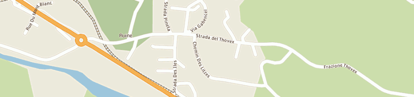 Mappa della impresa albergo la pineta snc di chabod r e tibaldi e a MORGEX