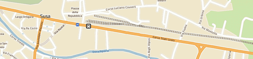 Mappa della impresa roccia alberto a SUSA