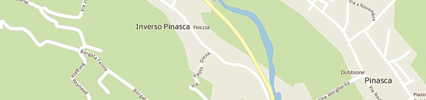 Mappa della impresa trattoria dei fiori a INVERSO PINASCA