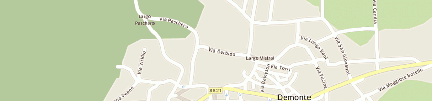 Mappa della impresa societa'bocciofila luigi biarese a DEMONTE