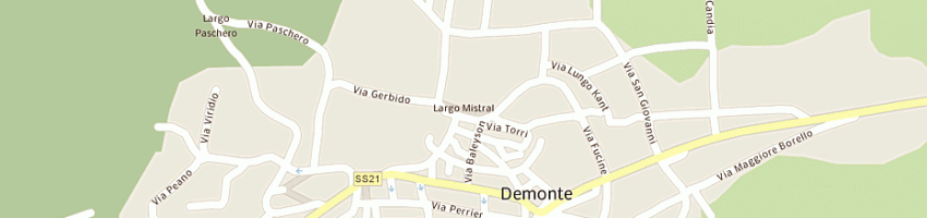 Mappa della impresa albergo moderno a DEMONTE