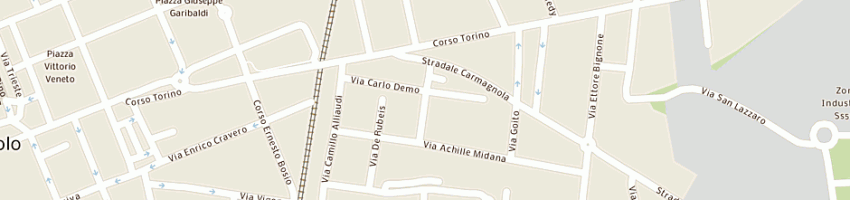 Mappa della impresa pizzeria la bussola a PINEROLO