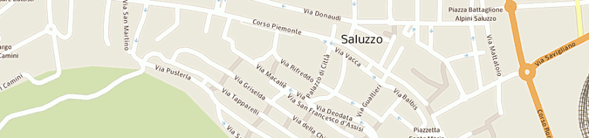 Mappa della impresa ristorante pizzeria al cortile la foix a SALUZZO