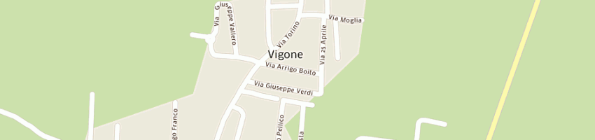Mappa della impresa studio erre di ronco silvia e c (snc) a VIGONE