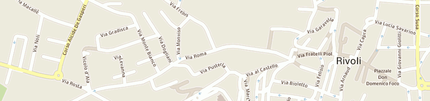 Mappa della impresa via roma parrucchieri snc di giardina laura e balestrieri teresa a RIVOLI