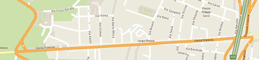Mappa della impresa siat di teja m e mascarello s (snc) a RIVOLI