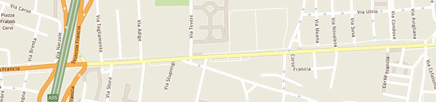 Mappa della impresa usag - elettrica a RIVOLI