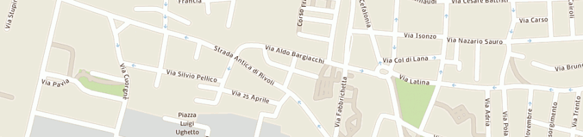 Mappa della impresa siragusa di bacino p e c (sas) a GRUGLIASCO