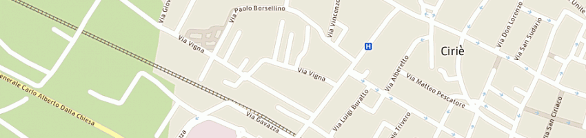 Mappa della impresa scuola materna via vigna a CIRIE 