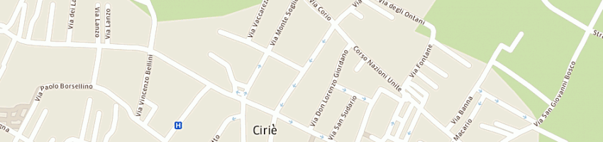 Mappa della impresa caritas zonale carlo a CIRIE 