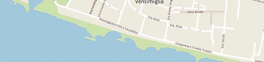 Mappa della impresa ristorante pizzeria costa azzurra a VENTIMIGLIA