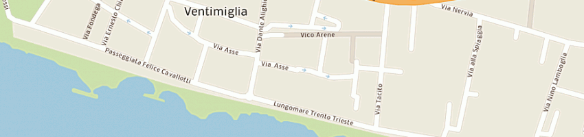 Mappa della impresa albergo bel soggiorno a VENTIMIGLIA