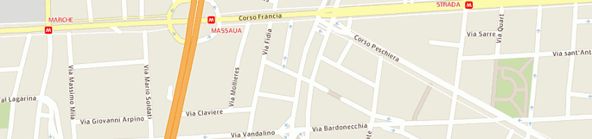 Mappa della impresa efa di angela virgilio sas a TORINO