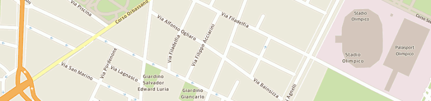 Mappa della impresa radassao magda a TORINO