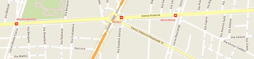 Mappa della impresa biancoli giordano di luisella grabbio sas a TORINO