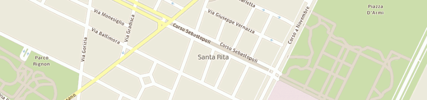 Mappa della impresa onoranze funebri santa rita snc di falcetta francesca e c a TORINO