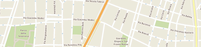 Mappa della impresa comas di cordara e massobrio a TORINO