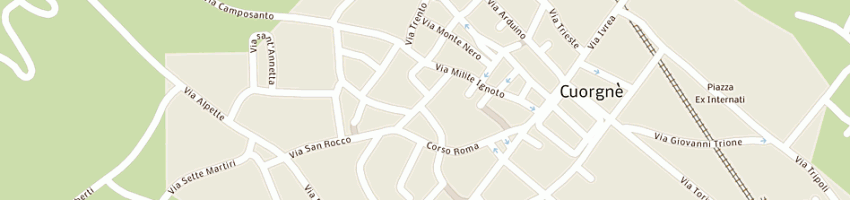 Mappa della impresa magnino domenico e c srl a CUORGNE 