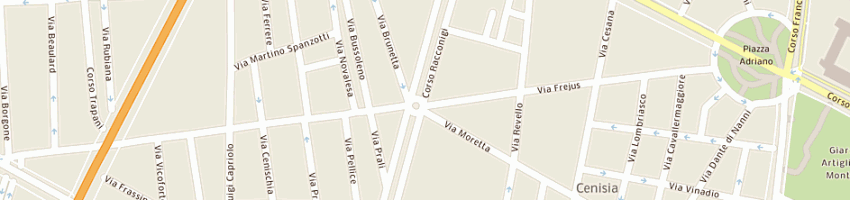 Mappa della impresa elite sas di casu tatiana e c a TORINO