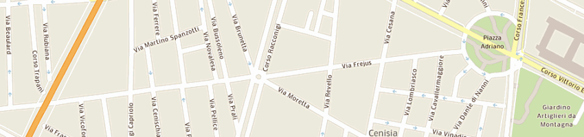 Mappa della impresa il forno di via frejus sas di cassese francesco e c a TORINO