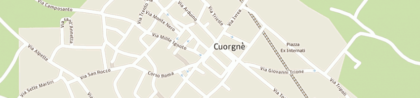 Mappa della impresa onoranze funebri - di crosasso danilo giuliani valter e cappa giaco a CUORGNE 