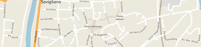 Mappa della impresa antichita' del teatro a SAVIGLIANO