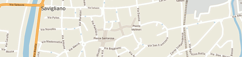 Mappa della impresa salumeria l'artigiana di badellino sergio e c - snc a SAVIGLIANO