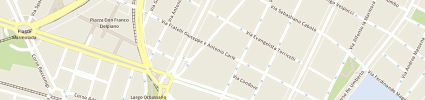 Mappa della impresa tintoria candida di tarasco candida a TORINO