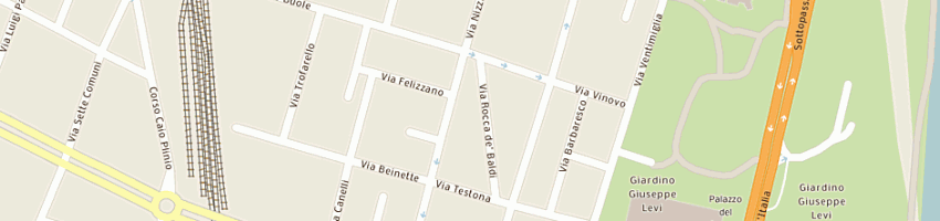 Mappa della impresa studio borasi di monetti e c (sas) a TORINO