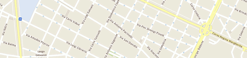 Mappa della impresa dieci di perona giovanni a TORINO