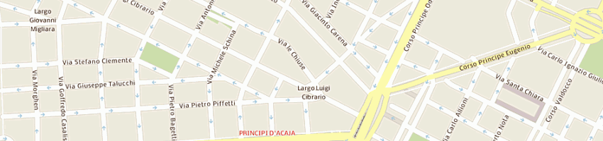 Mappa della impresa savoia n a TORINO