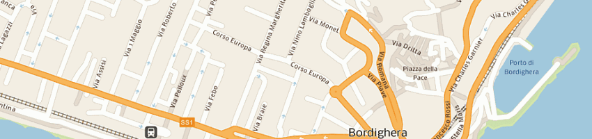 Mappa della impresa biancheri e testa a BORDIGHERA