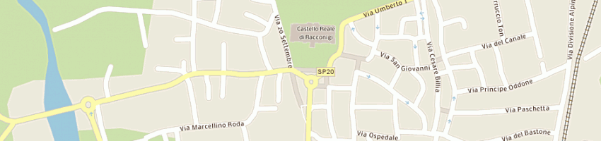 Mappa della impresa castello di racconigi - soprintendenza per i beni ambientali ed arc a RACCONIGI