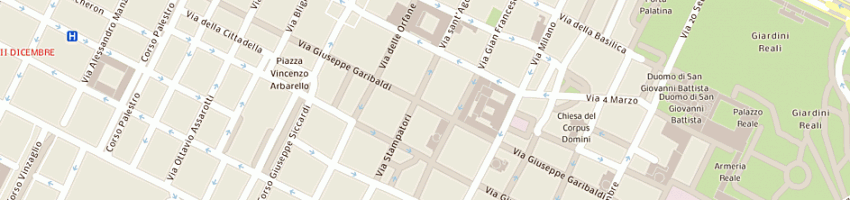 Mappa della impresa chiese cattoliche non parrocchiali - cappella dei mercanti a TORINO