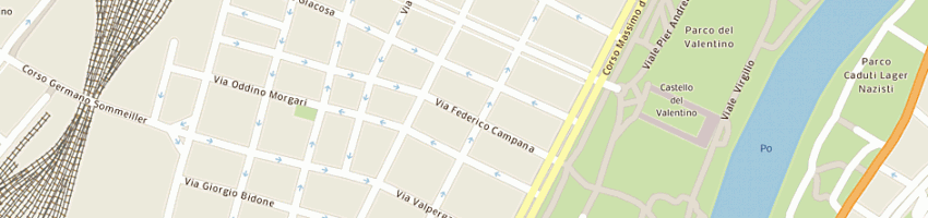 Mappa della impresa tipografia petrino di marie valle e c (srl) a TORINO