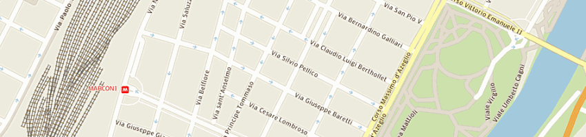 Mappa della impresa paris match (sas) a TORINO
