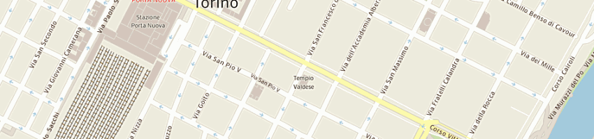 Mappa della impresa chiesa di altri culti evangelica valdese a TORINO