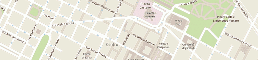 Mappa della impresa valter franco ricci spa a TORINO