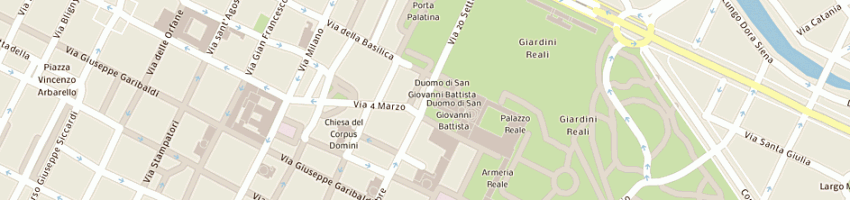Mappa della impresa chiesa cattolica parrocchiale metropolitana di s giovanni battista a TORINO