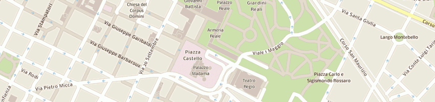 Mappa della impresa biblioteca reale a TORINO