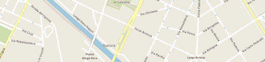 Mappa della impresa farmacia aurora snc delle dottoresse paola bevilacqua ed elenafaraldi a TORINO